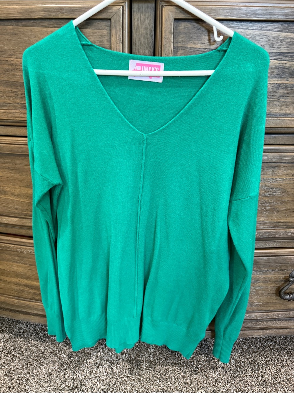 Bright Green V-Neck Sweater by J. Jill
